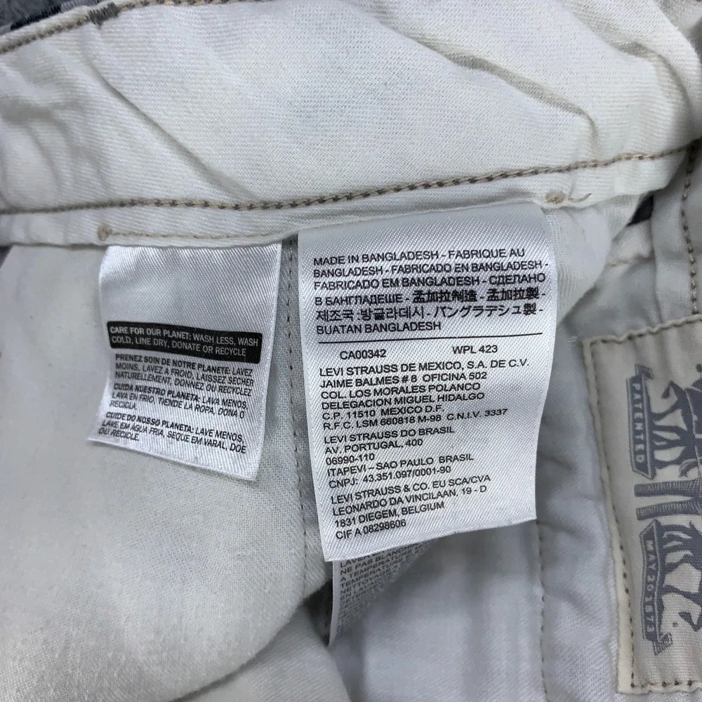 Levi's Cargo Pants Mens 36 (Fits 36x29) Gray Camo Straight Leg Cotton 12462-0019